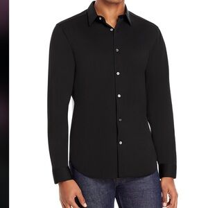 Theory Black Casual Button Down Shirt Size large great condition